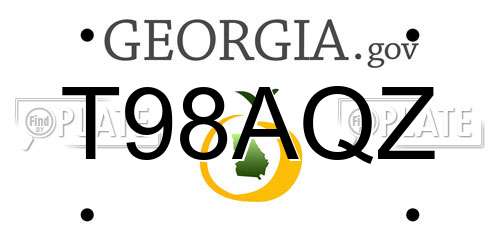 T98AQZ Georgia License Plate