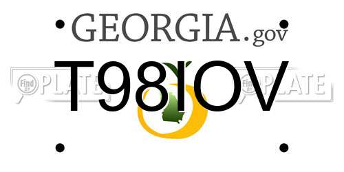 T98IOV Georgia License Plate