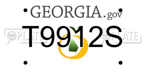 T9912S Georgia License Plate