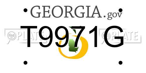 T9971G Georgia License Plate