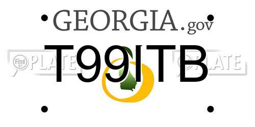 T99ITB Georgia License Plate