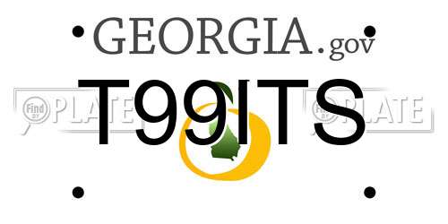 T99ITS Georgia License Plate