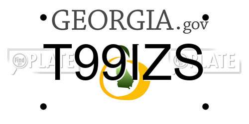 T99IZS Georgia License Plate