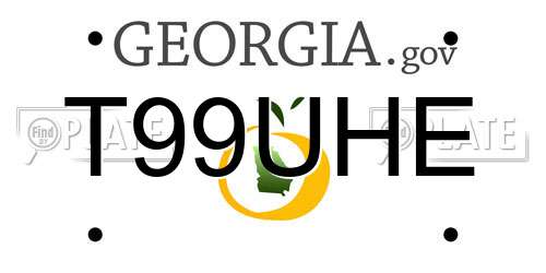 T99UHE Georgia License Plate