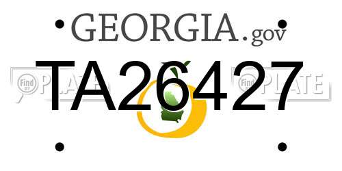 TA26427 Georgia License Plate