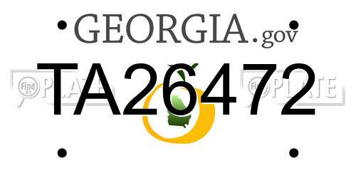 TA26472 Georgia License Plate
