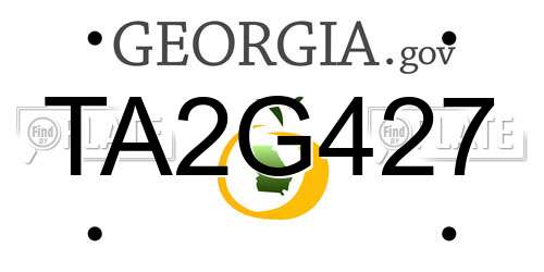 TA2G427 Georgia License Plate