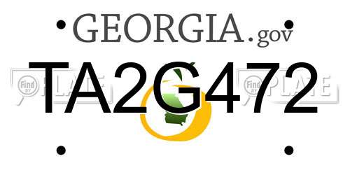 TA2G472 Georgia License Plate