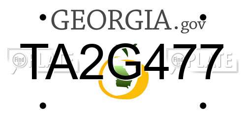 TA2G477 Georgia License Plate