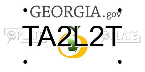 TA2L2T Georgia License Plate