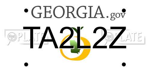 TA2L2Z Georgia License Plate