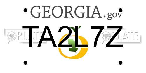 TA2L7Z Georgia License Plate