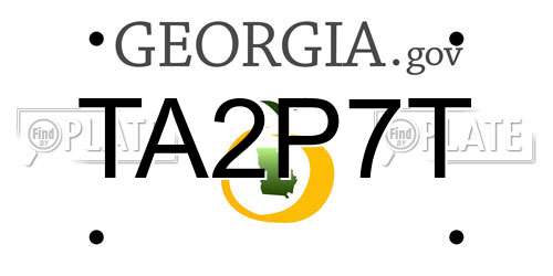 TA2P7T Georgia License Plate