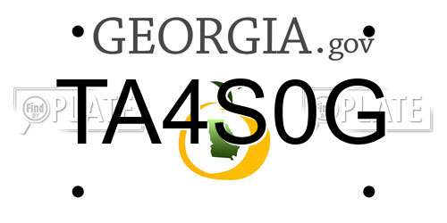 TA4S0G Georgia License Plate