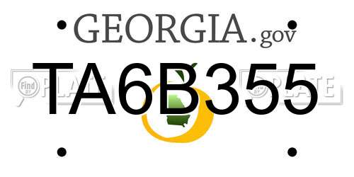 TA6B355 Georgia License Plate