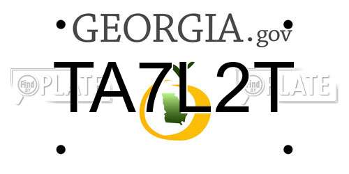 TA7L2T Georgia License Plate
