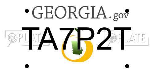 TA7P2T Georgia License Plate