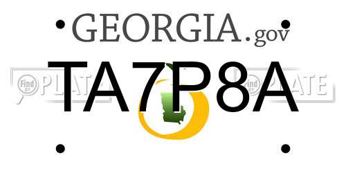 TA7P8A Georgia License Plate