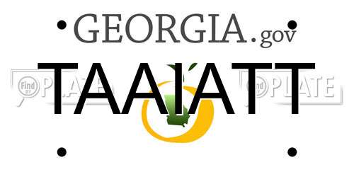 TAAIATT Georgia License Plate