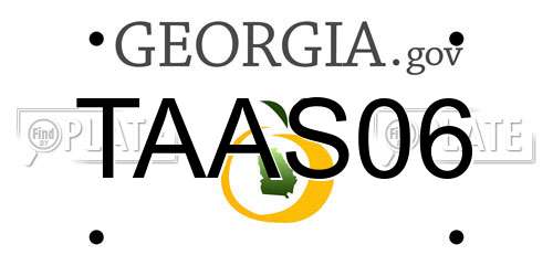 TAAS06 Georgia License Plate