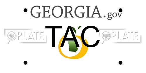 TAC Georgia License Plate