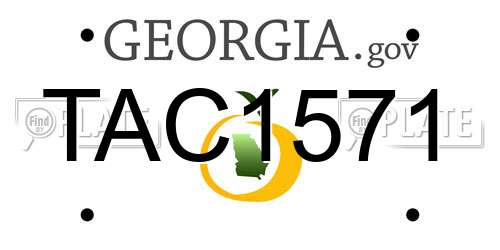 TAC1571 Georgia License Plate