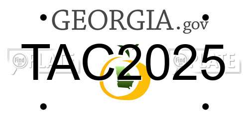 TAC2025 Georgia License Plate