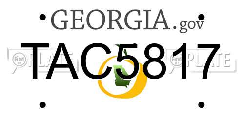 TAC5817 Georgia License Plate