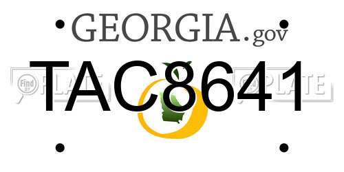 TAC8641 Georgia License Plate