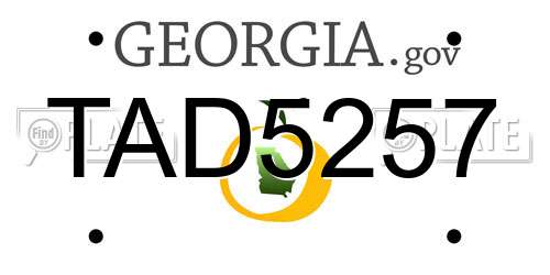 TAD5257 Georgia License Plate