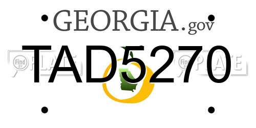 TAD5270 Georgia License Plate