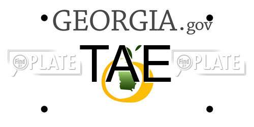 TAE Georgia License Plate