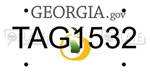 TAG1532 Georgia License Plate