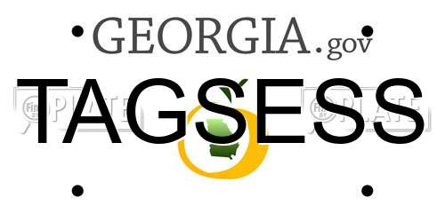 TAGSESS Georgia License Plate