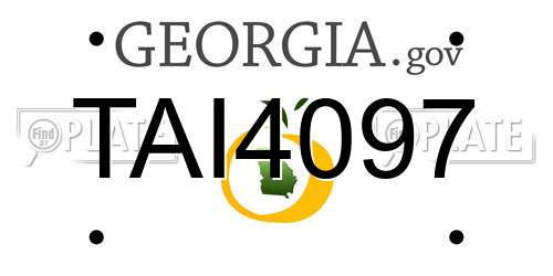 TAI4097 Georgia License Plate