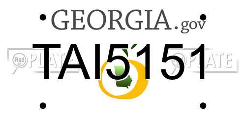 TAI5151 Georgia License Plate