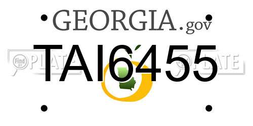 TAI6455 Georgia License Plate
