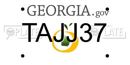 TAJJ37 Georgia License Plate