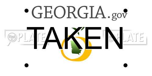 TAKEN Georgia License Plate