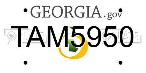TAM5950 Georgia License Plate