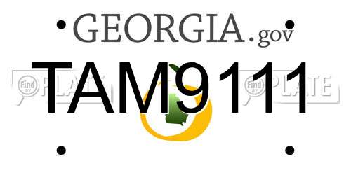 TAM9111 Georgia License Plate