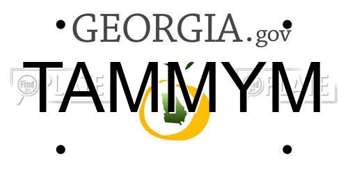 TAMMYM Georgia License Plate