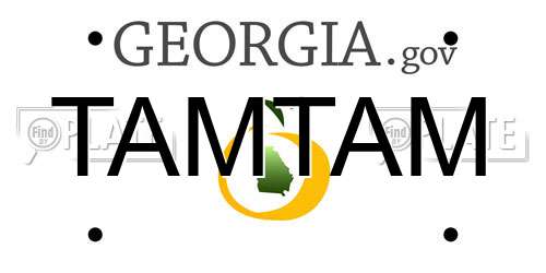 TAMTAM Georgia License Plate