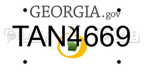 TAN4669 Georgia License Plate