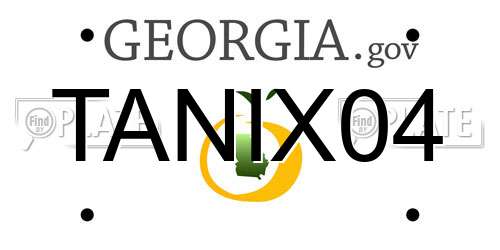 TANIX04 Georgia License Plate