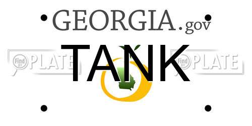 TANK Georgia License Plate