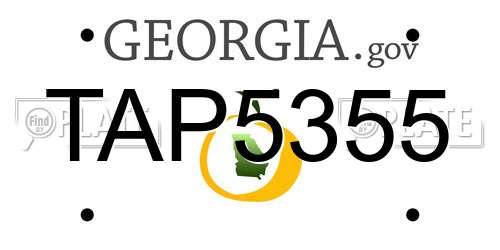 TAP5355 Georgia License Plate