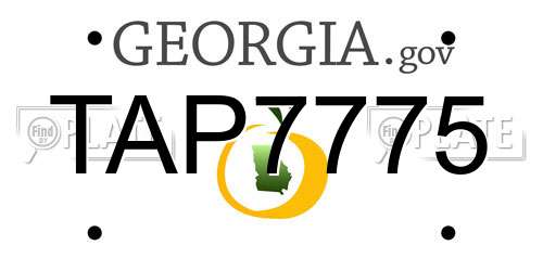 TAP7775 Georgia License Plate