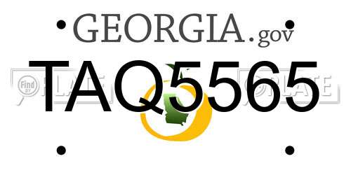 TAQ5565 Georgia License Plate