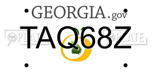 TAQ68Z Georgia License Plate